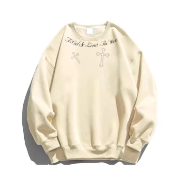 Áo Sweater Unisex Oversize 2.025 Xám 320GSM - In ấn độc đáo, mềm mại - RTOML