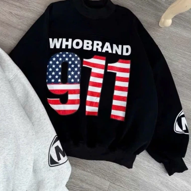 Áo Sweater WHO 911 Form Boxy Nữ Thu Đông Chống Gió Giữ Nhiệt In Cờ Mỹ - 155.200₫ 3