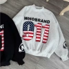 Áo Sweater WHO 911 Form Boxy Nữ Thu Đông Chống Gió Giữ Nhiệt In Cờ Mỹ - 155.200₫ 5