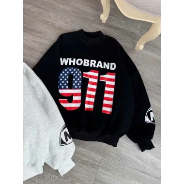 Áo Sweater WHO 911 Form Boxy Nữ Thu Đông Chống Gió Giữ Nhiệt In Cờ Mỹ - 155.200₫ 10