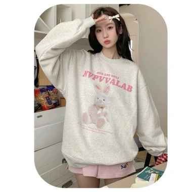 Áo Sweater Xám 380Gsm Nỉ Unisex BST 2.026 - Nhiều Hình Hoạt Hình, Giá 119.999 VND