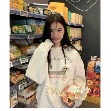 Áo Sweater Xám 380Gsm Nỉ Unisex BST 2.026 - Nhiều Hình Hoạt Hình, Giá 119.999 VND