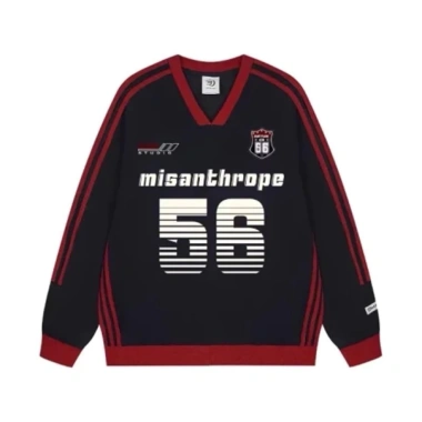 Áo sweatshirt dài tay cổ V phối màu thời trang KLGJ nam nữ - Giá 140.000 VND 2
