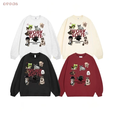 Áo sweatshirt nữ mùa thu form rộng RTOML - Cổ tròn 320GSM 100% cotton, giảm giá 119.999 VND