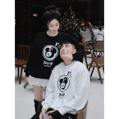 Áo Sweatshirt POPPOP Họa Tiết Nam Nữ Cổ Tròn Dáng Rộng Thu Đông 2.025 Local Brand Chính Hãng RTOML - Giá 119.999đ