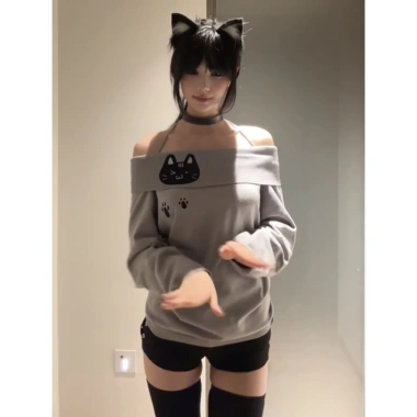 Áo T-Shirt Nữ Hot Girl Dễ Thương Tay Dài Mỏng In Hình Mèo Độc Đáo FCC - Giá 175k 6 Áo T-Shirt Nữ Hot Girl Dễ Thương Tay Dài Mỏng In Hình Mèo Độc Đáo FCC - Giá 175k 6