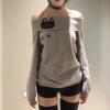 Áo T-Shirt Nữ Hot Girl Dễ Thương Tay Dài Mỏng In Hình Mèo Độc Đáo FCC - Giá 175k 8