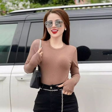 Áo tăm cổ tròn xỏ ngón dáng croptop nữ nhẹ, thoáng mát - Giá chỉ 89.700 VND 7