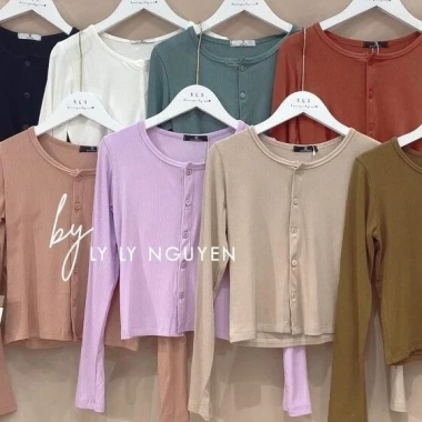 Áo tăm dài tay cổ tròn đa màu dáng Hàn - Thoải mái, giảm giá 18% chỉ 79.350₫