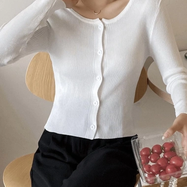 Áo tăm dài tay cổ tròn đa màu dáng Hàn - Thoải mái, giảm giá 18% chỉ 79.350₫