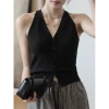 Áo Tank Top Nữ Cổ Chữ V Len Mềm Mại Rượu Vang Đỏ Dây Thời Trang Hè & Tết 2.024 6