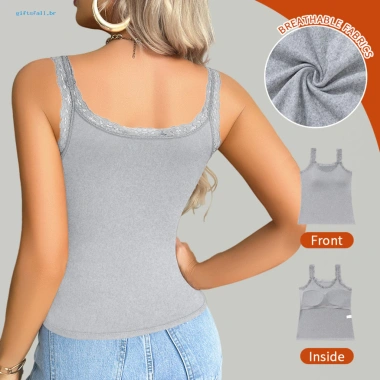 Áo Tank Top Nữ Ren Có Lót Ngực, Dây Spaghetti Thoáng Mát Mùa Hè - Giá 158k