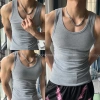 Áo Tanktop Nam Cotton Thun 250gsm Gân Hiệu Cổ Tròn Ôm Body Thể Thao Tập Gym Giá 60k 6