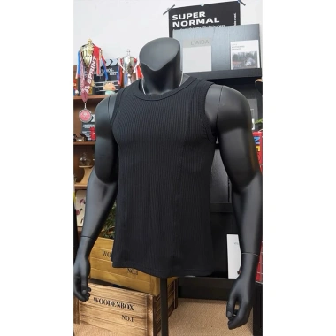 Áo Tanktop Nam Cotton Thun 250gsm Gân Hiệu Cổ Tròn Ôm Body Thể Thao Tập Gym Giá 60k