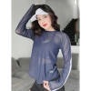 Áo Tanktop Nữ UNIQ Tay Dài Sọc Trắng Basic - Phong Cách Gym Yoga Siêu Thoải Mái 5