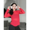 Áo Tanktop Nữ UNIQ Tay Dài Sọc Trắng Basic - Phong Cách Gym Yoga Siêu Thoải Mái 7