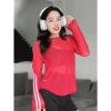 Áo Tanktop Nữ UNIQ Tay Dài Sọc Trắng Basic - Phong Cách Gym Yoga Siêu Thoải Mái 8