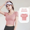 Áo Tập Gym Croptop Nữ Cộc Tay Thun Lạnh Co Giãn 4 Chiều Dáng Ôm, Thấm Hút Mồ Hôi - Giá 225.000đ 4