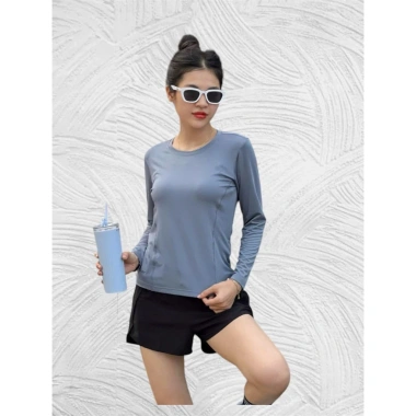 Áo tay dài nữ chống nắng, giữ nhiệt, thun lạnh co dãn 4 chiều - Gym, Yoga, Bơi, giảm còn 109k 4
