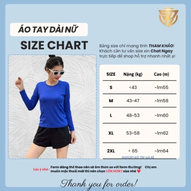 Áo tay dài nữ chống nắng, giữ nhiệt, thun lạnh co dãn 4 chiều - Gym, Yoga, Bơi, giảm còn 109k 9