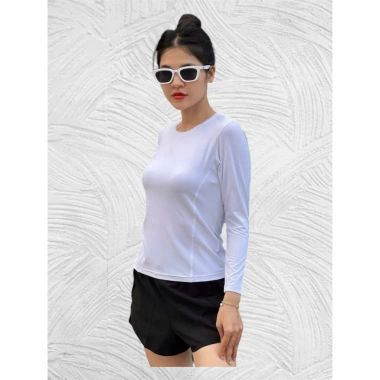 Áo tay dài nữ chống nắng, giữ nhiệt, thun lạnh co dãn 4 chiều - Gym, Yoga, Bơi, giảm còn 109k 10
