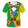 Áo Tee Top Chú Hề Ngộ Nghĩnh Nam Nữ – Hoàn Hảo cho Tiệc Lễ Hội & Cosplay Halloween