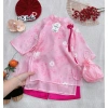 Áo Tết bé gái cách tân hoa tinh xảo màu hồng phấn, kèm túi xách dây ngọc - 235k 7