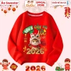 Áo Tết Bé Mừng Xuân Bính Ngọ 2.026 CIUCIU KID Sweater Nỉ Da Cá Mềm Ấm, Giá 160k 4