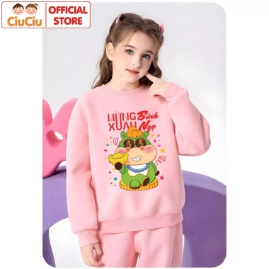 Áo Tết Bé Mừng Xuân Bính Ngọ 2.026 CIUCIU KID Sweater Nỉ Da Cá Mềm Ấm, Giá 160k 9