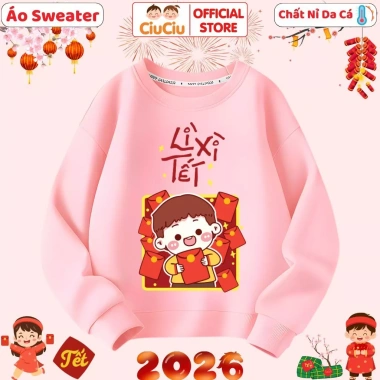 Áo Tết Bé Trai và Gái 2.026 CIUCIU KID Sweater Vải Nỉ Da Cá - Giảm Giá 160k 7