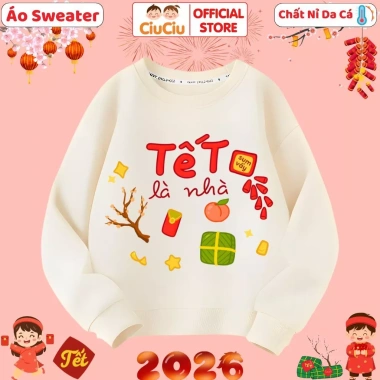 Áo Tết Bé Trai và Gái 2.026 CIUCIU KID Sweater Vải Nỉ Da Cá - Giảm Giá 160k 10