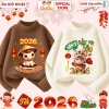 Áo Tết Bính Ngọ 2.026 CIUCIU KID cho Bé Trai & Bé Gái – Áo giữ nhiệt vải zip lông co dãn mềm, giảm 119k
