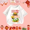 Áo Tết Bính Ngọ 2.026 CIUCIU KID cho Bé Trai & Gái – Áo Thun Cộc Tay Cotton Mềm Mát, Giá chỉ 103.000₫ 6