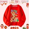 Áo Tết Bính Ngọ 2.026 Happy New Year CIUCIU KID cho Bé trai và bé gái – Sweater Vải Nỉ Da Cá Giữ Nhiệt, Thời Trang Đáng Yêu, Giá Gốc 200k Giảm còn 160k 4