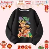 Áo Tết Bính Ngọ 2.026 Happy New Year CIUCIU KID cho Bé trai và bé gái – Sweater Vải Nỉ Da Cá Giữ Nhiệt, Thời Trang Đáng Yêu, Giá Gốc 200k Giảm còn 160k 8