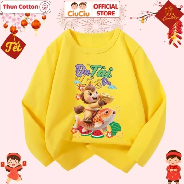 Áo Tết Bính Ngọ Múa Lân Dài Tay Thu Đông – Năm Mới 2.026 cho Bé Trai & Bé Gái 5