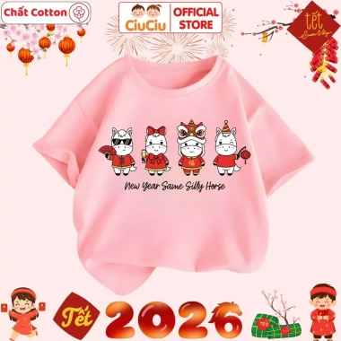 Áo Tết CIUCIU KID Cotton cộc tay bé trai, bé gái Hình Bính Ngọ 2.026 103.000₫ 8 Áo Tết CIUCIU KID Cotton cộc tay bé trai, bé gái Hình Bính Ngọ 2.026 103.000₫ 8
