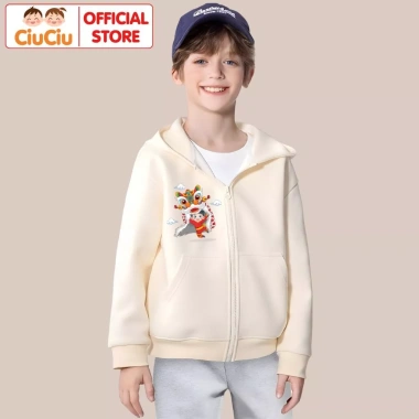 Áo Tết Múa Lân 2.026 CIUCIU KID – Áo khoác nỉ bông giữ nhiệt ấm cho bé, giảm giá 214.000đ 5