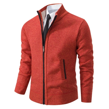 Áo thể thao IELGY New Jersey đứng cổ màu trơn lông cừu ấm áp dây kéo cardigan 520.032 VND