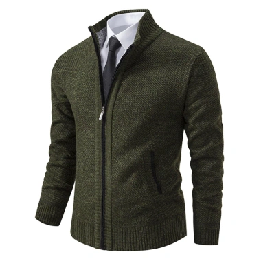 Áo thể thao IELGY New Jersey đứng cổ màu trơn lông cừu ấm áp dây kéo cardigan 520.032 VND