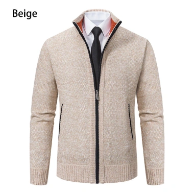 Áo thể thao IELGY New Jersey đứng cổ màu trơn lông cừu ấm áp dây kéo cardigan 520.032 VND
