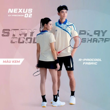 Áo Thể Thao Riki Nexus 02 Nam Nữ – Co Giãn, Thông Thoáng, Thấm Hút Mồ Hôi, Dùng Cầu Lông & Pickleball – 219.000₫