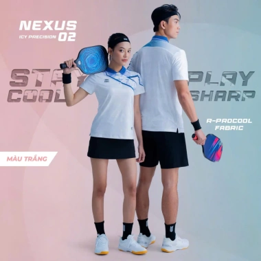 Áo Thể Thao Riki Nexus 02 Nam Nữ – Co Giãn, Thông Thoáng, Thấm Hút Mồ Hôi, Dùng Cầu Lông & Pickleball – 219.000₫ 6 Áo Thể Thao Riki Nexus 02 Nam Nữ – Co Giãn, Thông Thoáng, Thấm Hút Mồ Hôi, Dùng Cầu Lông & Pickleball – 219.000₫ 6
