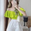 Áo thô trễ vai tầng croptop sexy khoá lưng - Giá chỉ 97.500đ, giảm tới 20%