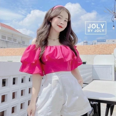 Áo thô trễ vai tầng croptop sexy khoá lưng - Giá chỉ 97.500đ, giảm tới 20%
