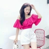 Áo thô trễ vai tầng croptop sexy khoá lưng - Giá chỉ 97.500đ, giảm tới 20% 6