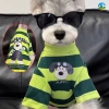 Áo thú cưng giảm rụng lông, sọc xanh lá, Poodle Shiba Corgi – mặc cả năm
