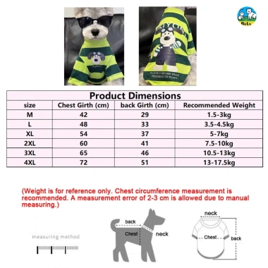 Áo thú cưng giảm rụng lông, sọc xanh lá, Poodle Shiba Corgi – mặc cả năm 4