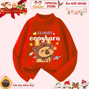 Áo Thu Đông Capybara Giáng Sinh CIUCIU KID Giữ Nhiệt Vải Zip Mềm 119k 5 Áo Thu Đông Capybara Giáng Sinh CIUCIU KID Giữ Nhiệt Vải Zip Mềm 119k 5