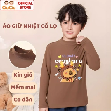 Áo Thu Đông Capybara Giáng Sinh CIUCIU KID Giữ Nhiệt Vải Zip Mềm 119k